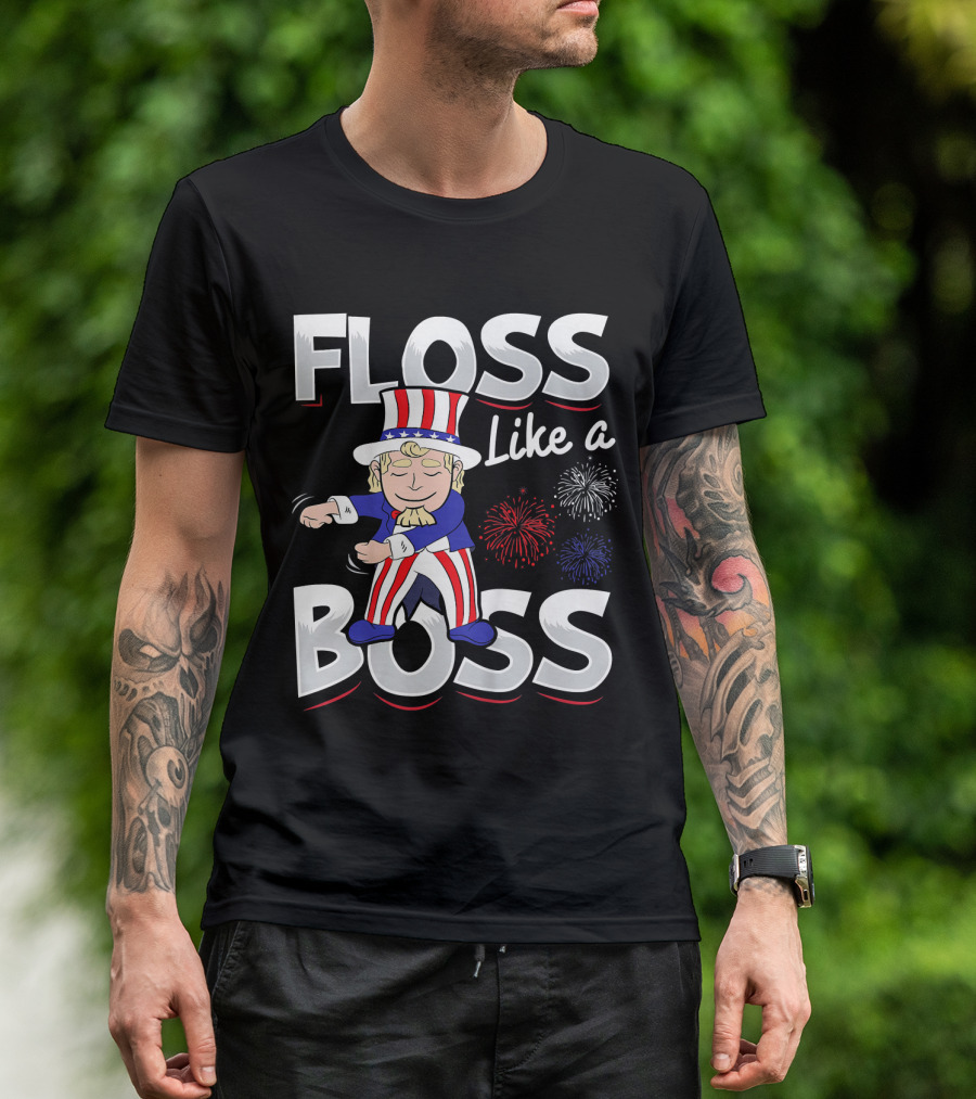 Floss Like A Boss Uncle Sam Fireworks T-Shirt