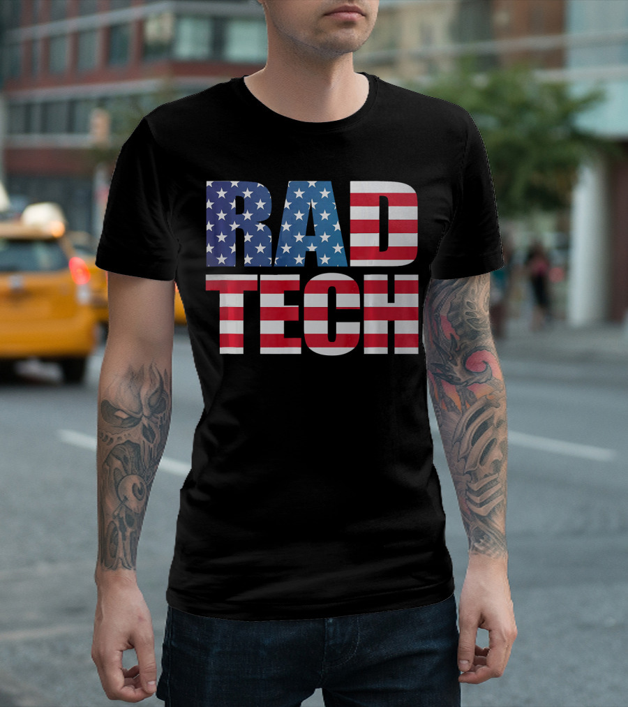 Rad Tech Stars and Stripes Patriotic Radiology 4th of July Amer T-Shirt
