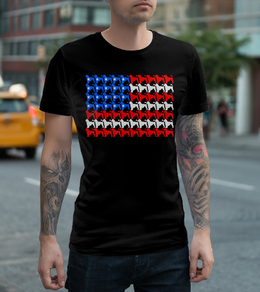 Portuguese Water Dog American Flag 4th Of July T-Shirt