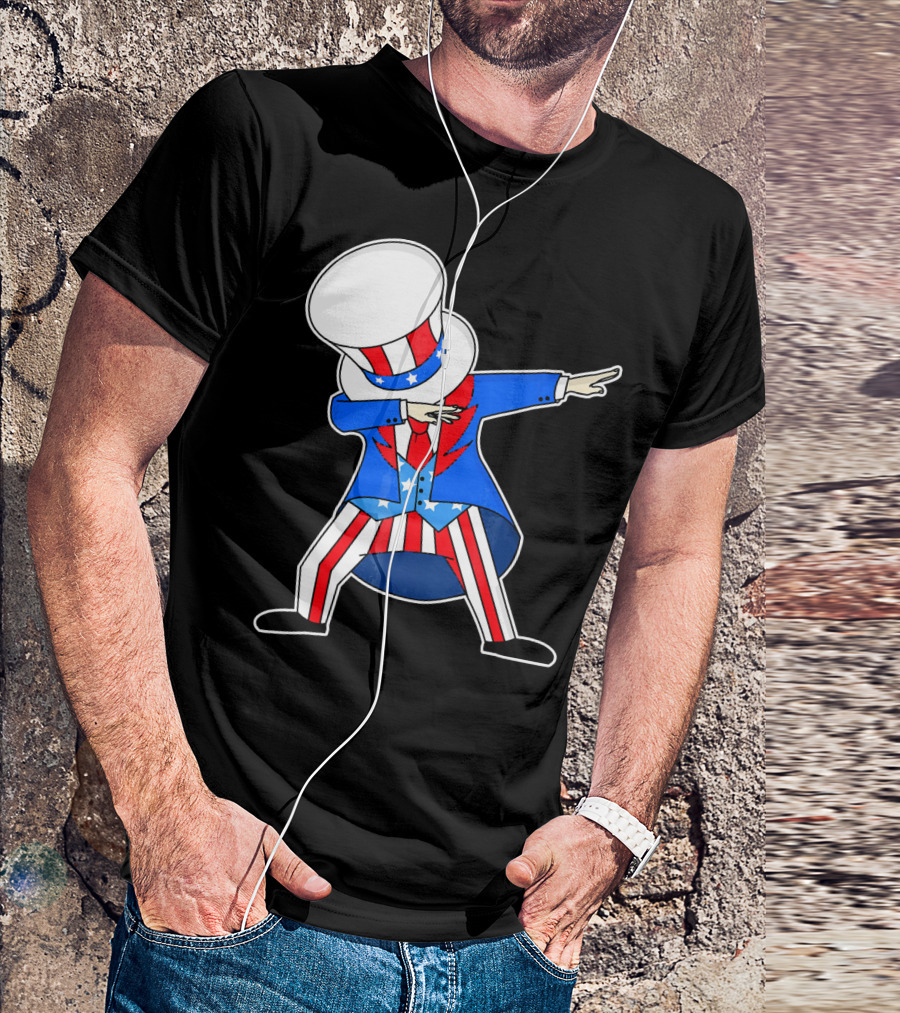 Uncle Sam Dabbing American Flag 4th Of July Icons T-Shirt