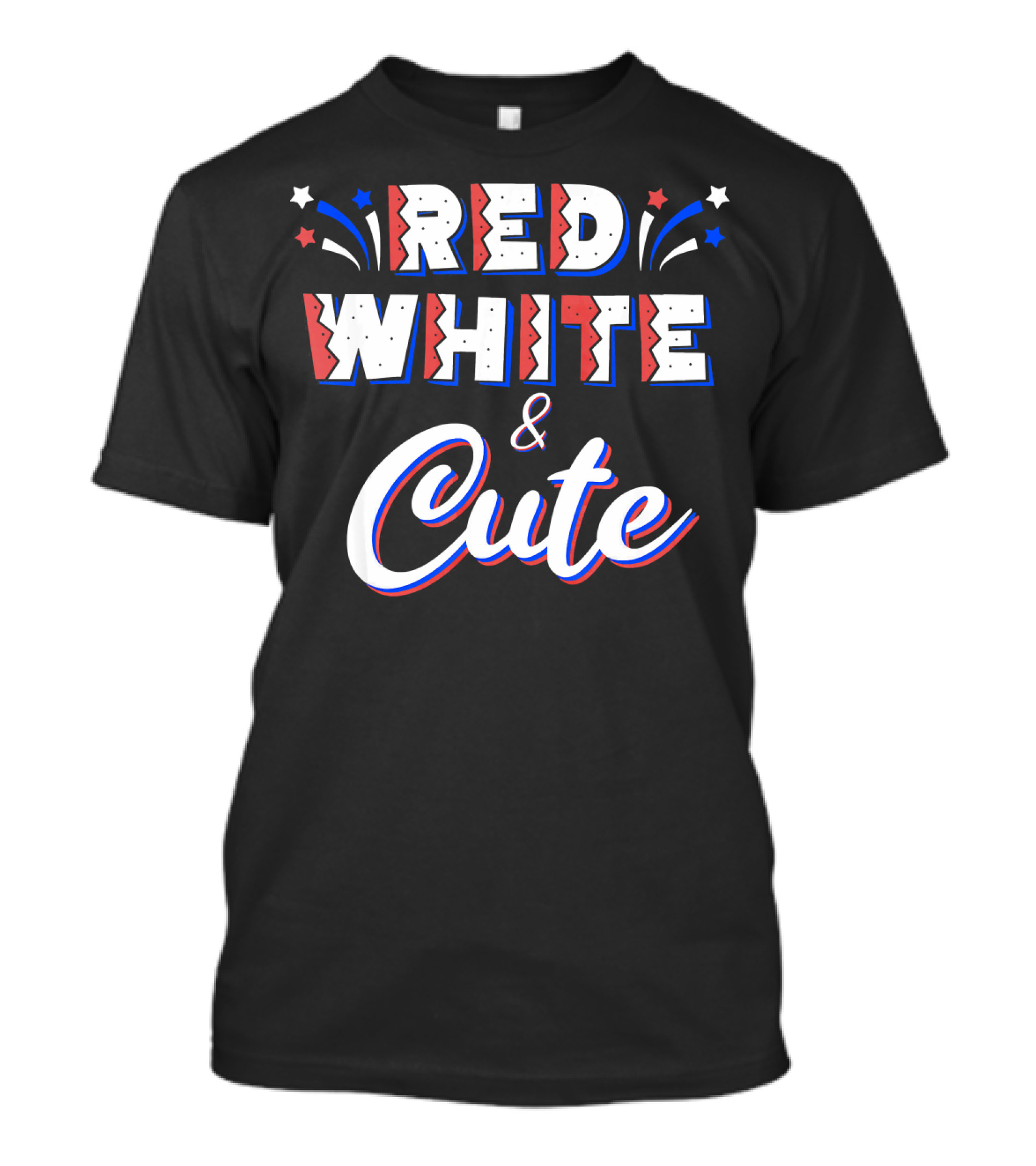 RED WHITE And Cute Fireworks Fun 4th Of July T-Shirt