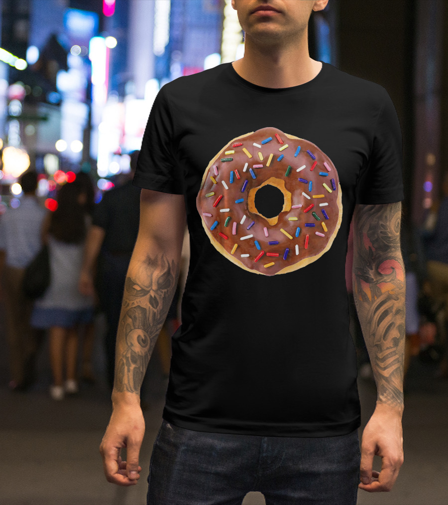 Chocolate Glaze Doughnut Donut With Sprinkles T-Shirt