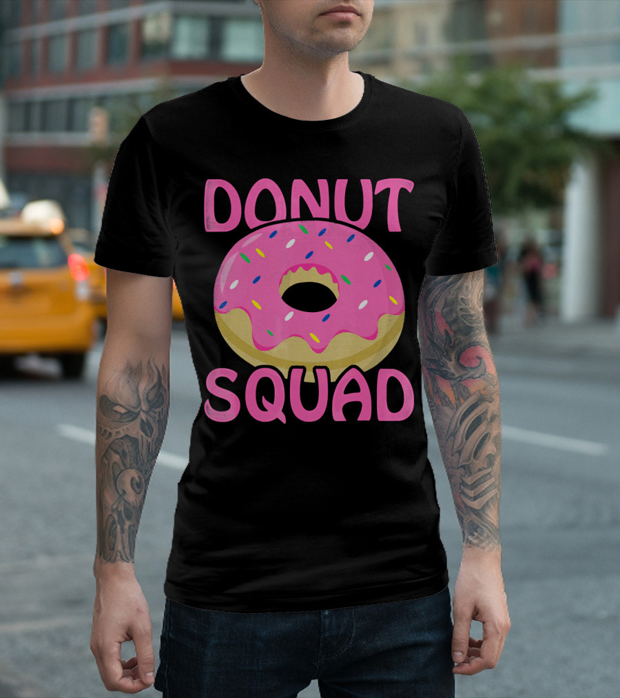 Donut Squad Pink Sprinkles Birthday T-Shirt
