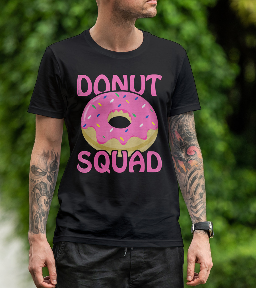 Donut Squad Pink Sprinkles Birthday T-Shirt