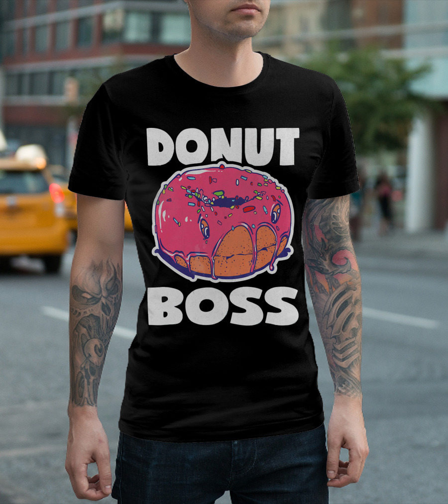 Donut Boss Vintage Baked Fried Cake Donut T-Shirt