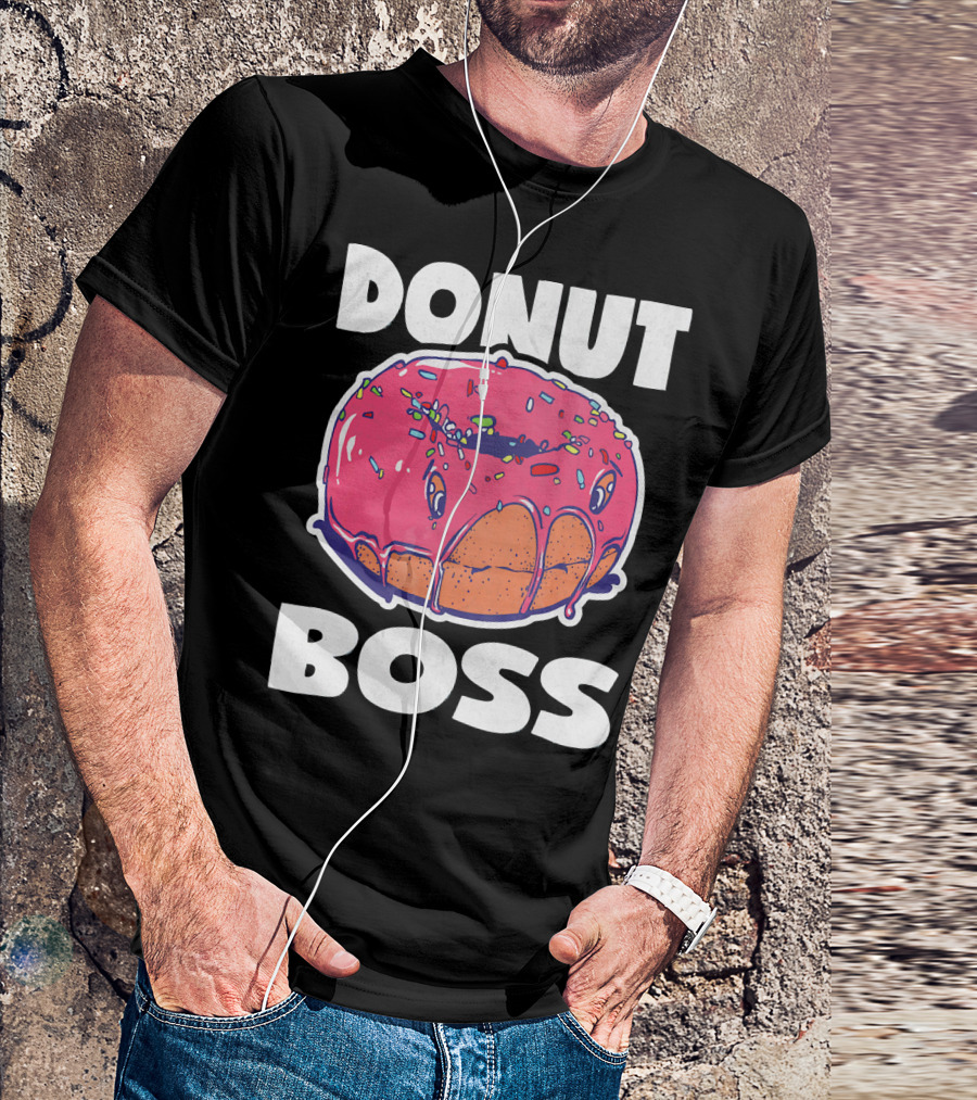 Donut Boss Vintage Baked Fried Cake Donut T-Shirt