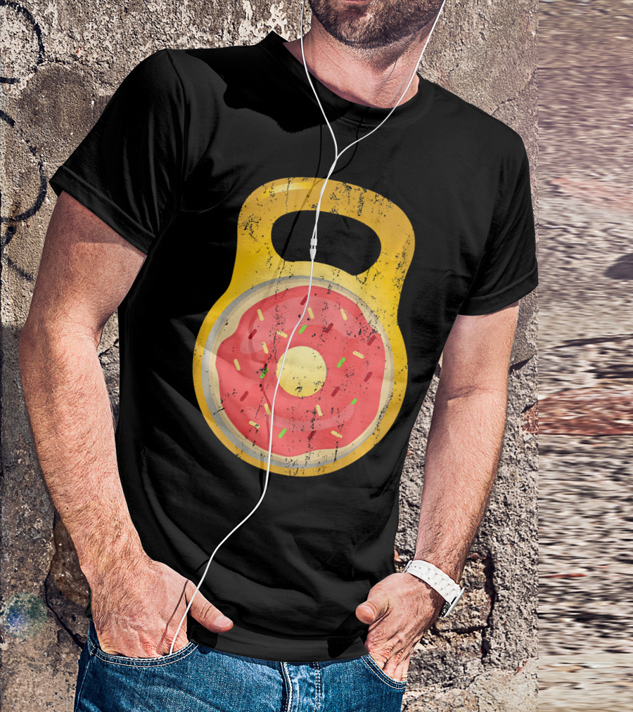 Funny Fitness Donut Kettlebell Doughnut T-Shirt