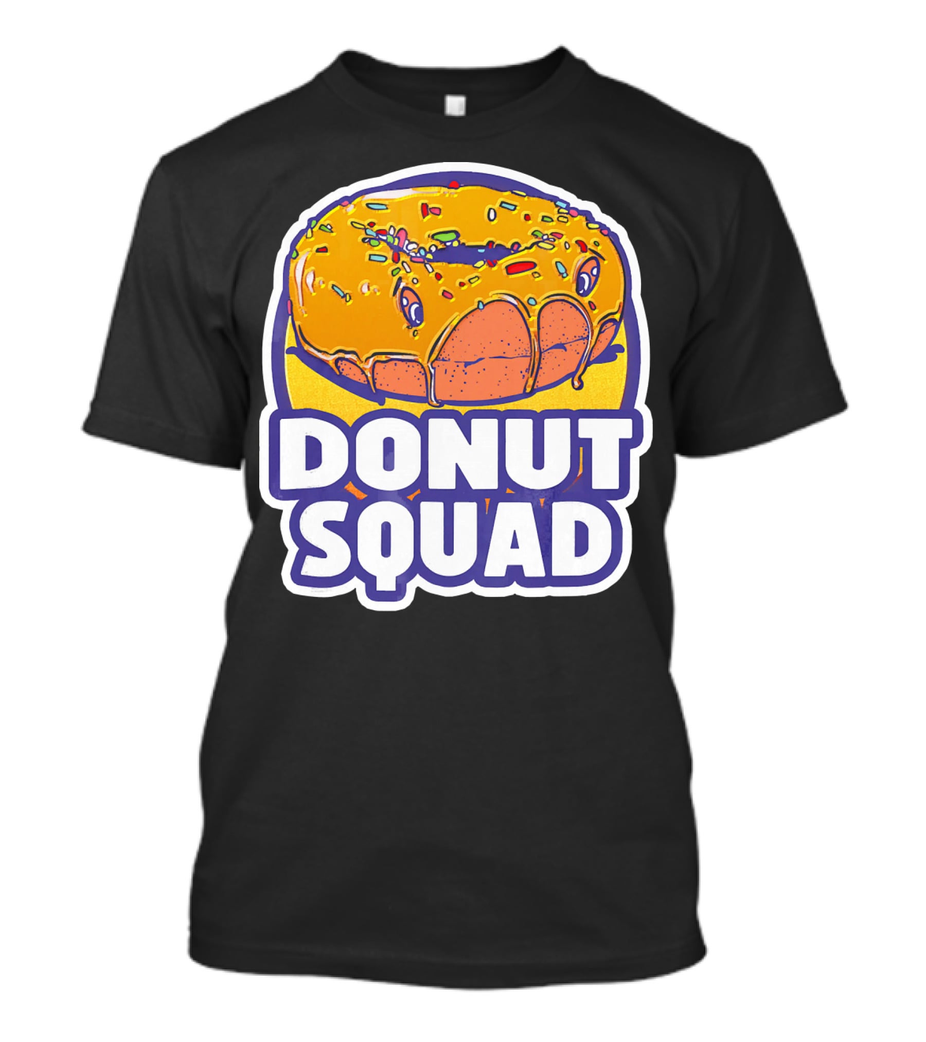 Donut Squad Retro Superhero Baked Fried Colorful Sprinkles T-Shirt