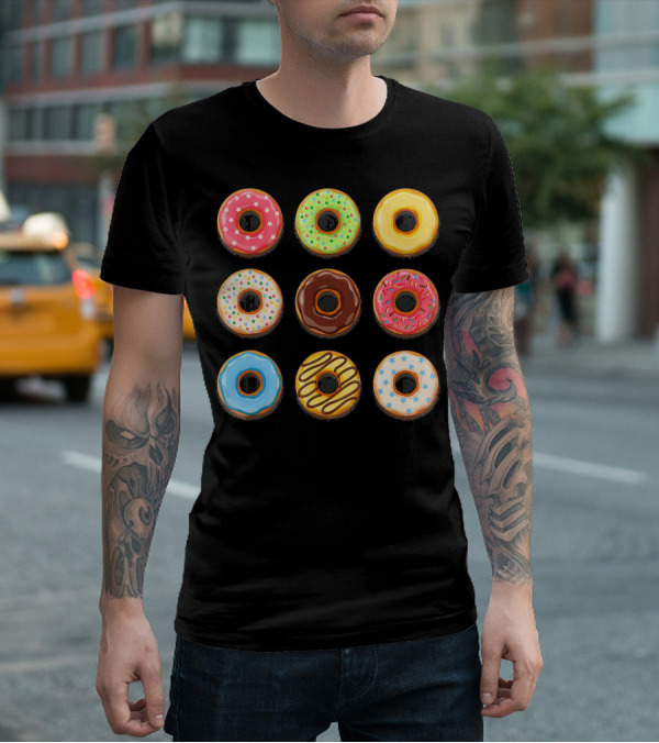 Donuts Sweet Mom Teens Girls Colorful T-Shirt