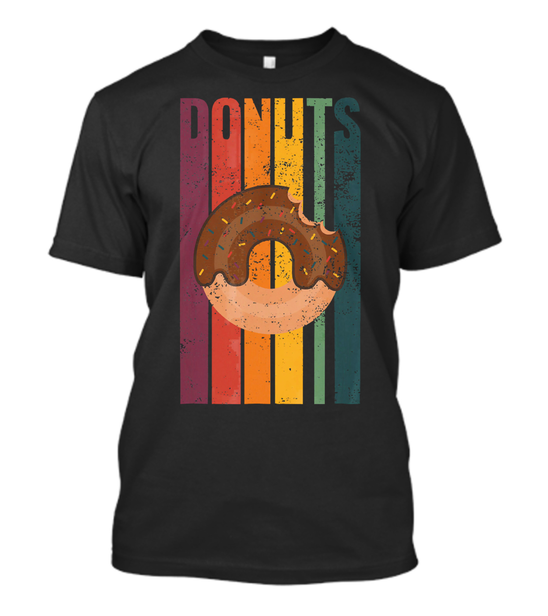 Vintage Donuts Lover Chocolate Sprinkles T-Shirt