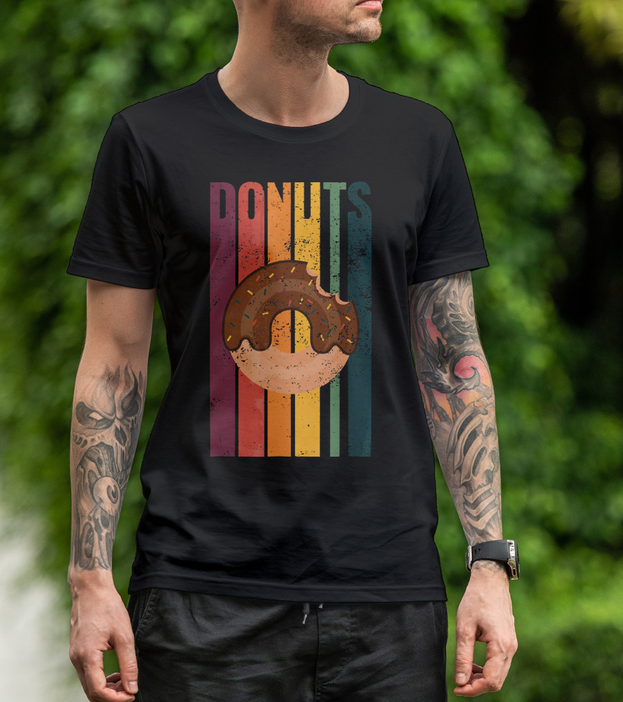 Vintage Donuts Lover Chocolate Sprinkles T-Shirt