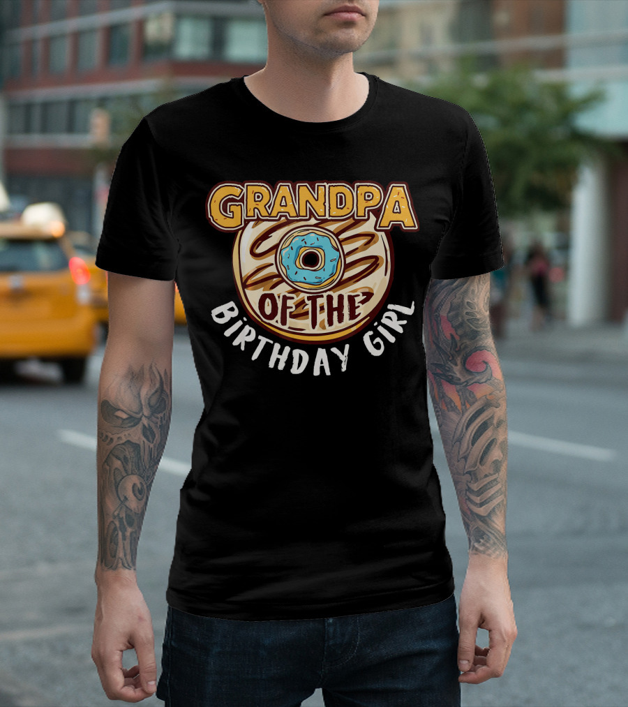 Grandpa of the Birthday Girl Donut T-Shirt