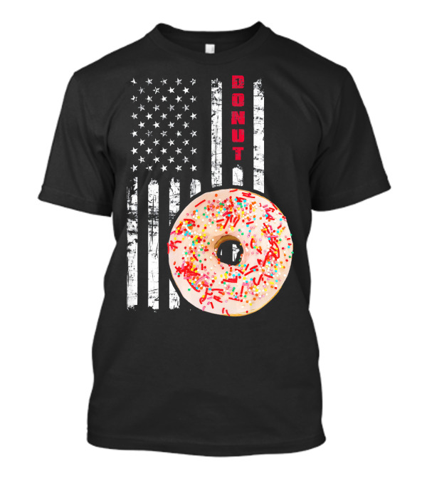 American Flag Donut USA Bakery Goods Donut T-Shirt