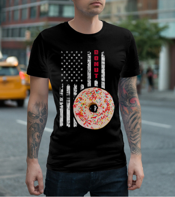 American Flag Donut USA Bakery Goods Donut T-Shirt