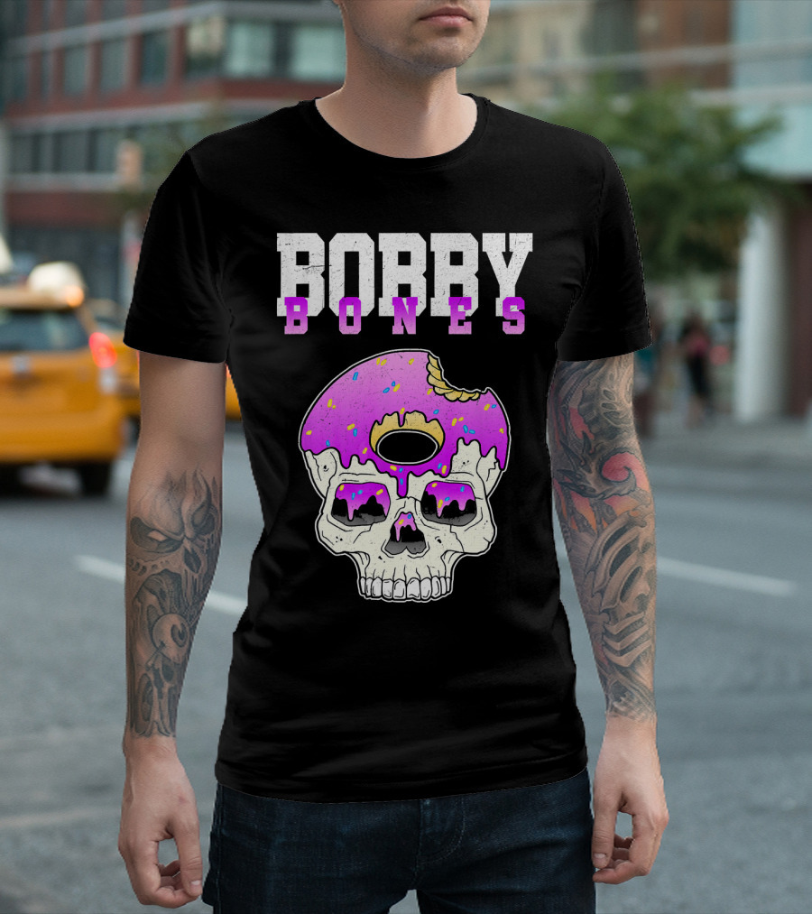 Bobby Bones Skull Donut Pink Sweet Death T-Shirt