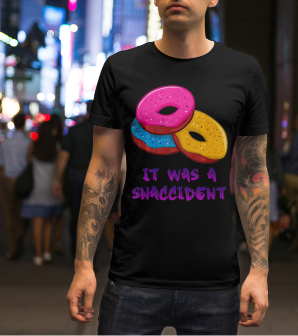 It Was A Snaccident Donut Trio Fun T-Shirt