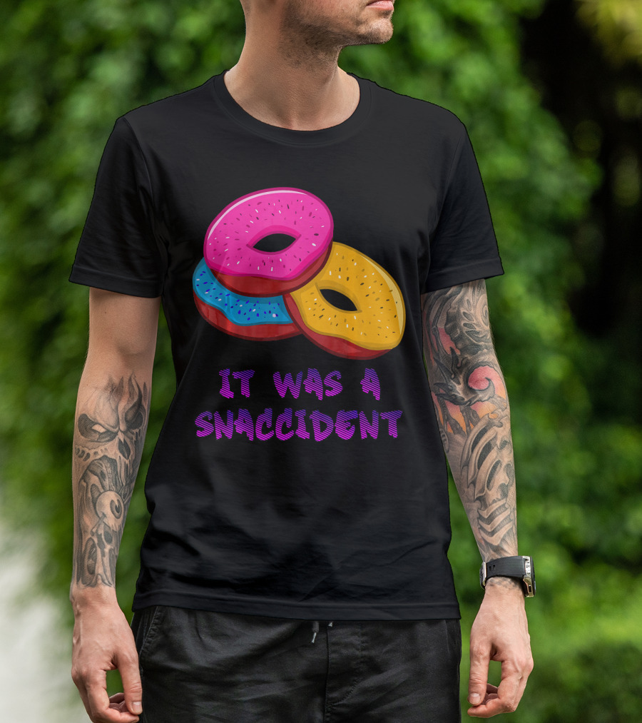 It Was A Snaccident Donut Trio Fun T-Shirt