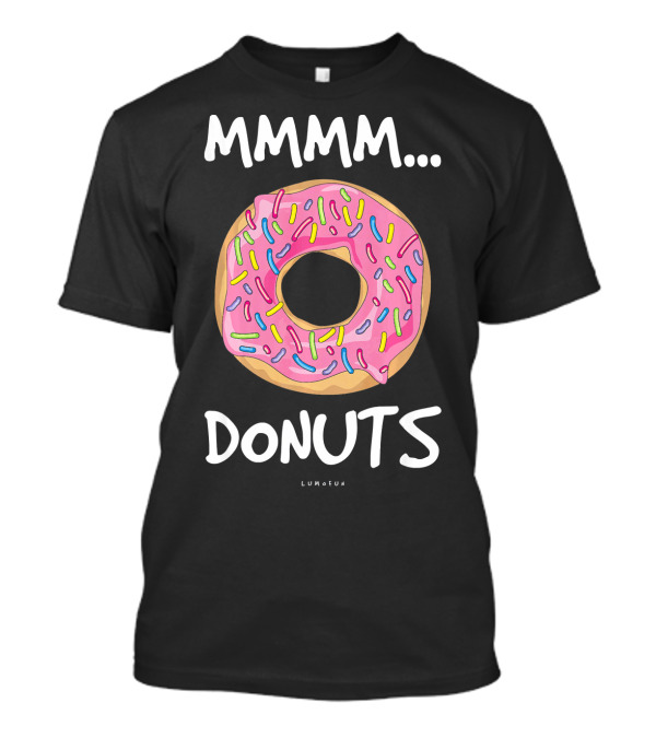 MMM DONUTS Cute And Funny Pink Sprinkles T-Shirt