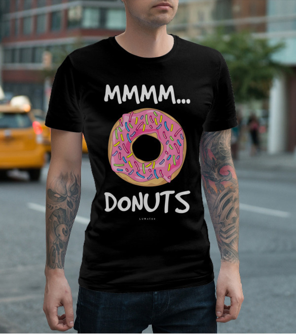 MMM DONUTS Cute And Funny Pink Sprinkles T-Shirt