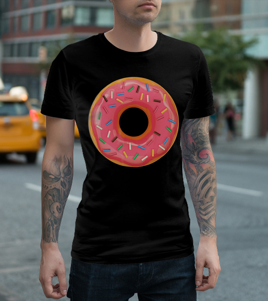 Simple Colorful Sprinkle Donut T-Shirt