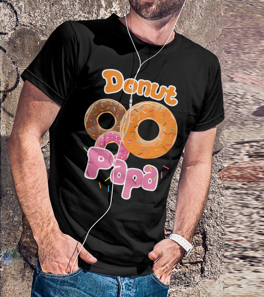 Donut Papa Fun Colorful Sprinkles T-Shirt