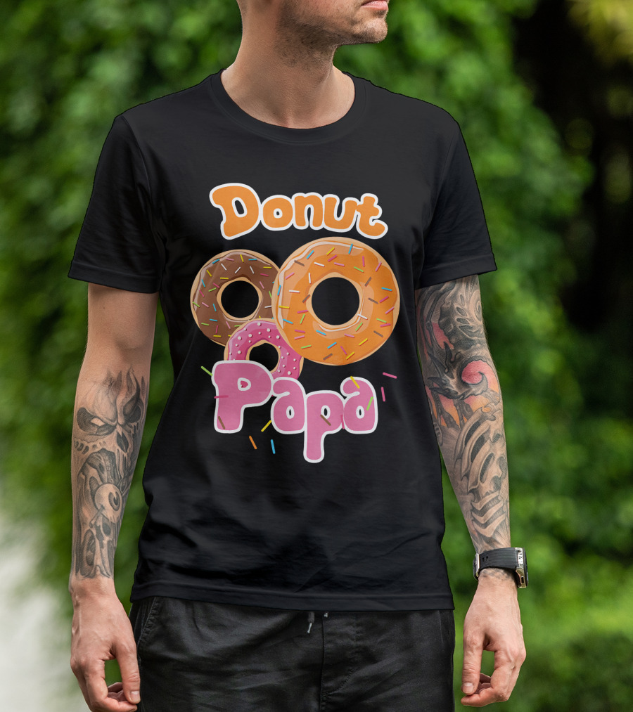 Donut Papa Fun Colorful Sprinkles T-Shirt