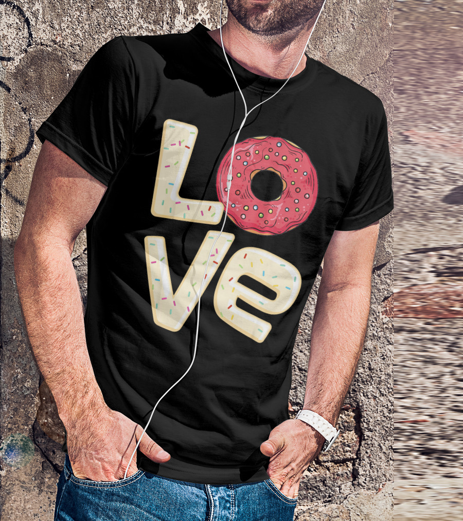Funny I Love Bagel Donuts Sprinkled Love T-Shirt
