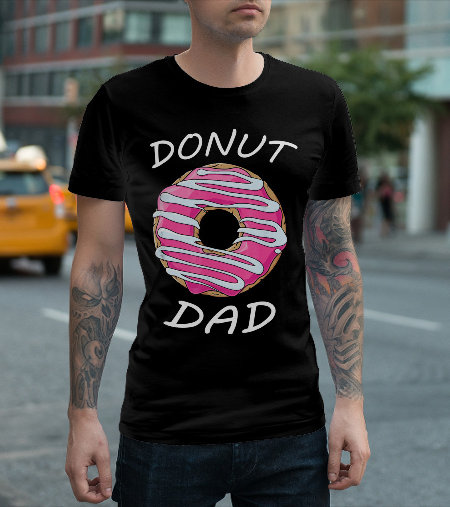 DONUT DAD Pink Frosting Swirl T-Shirt