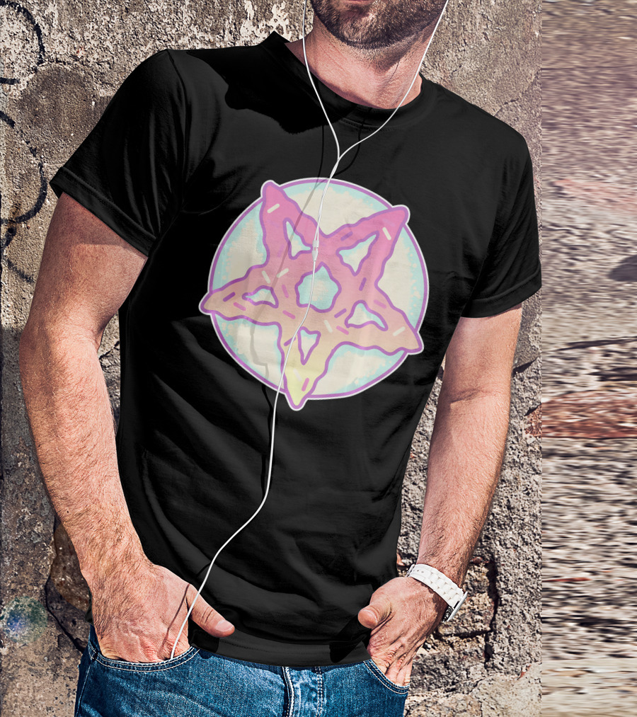 Pastel Goth Vaporwave Pentagram Satan Do Pastel Star T-Shirt