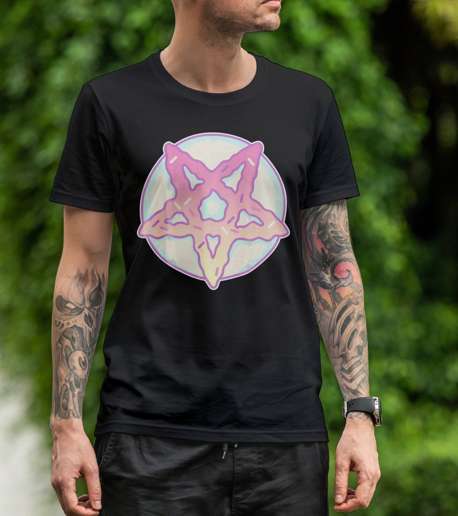 Pastel Goth Vaporwave Pentagram Satan Do Pastel Star T-Shirt