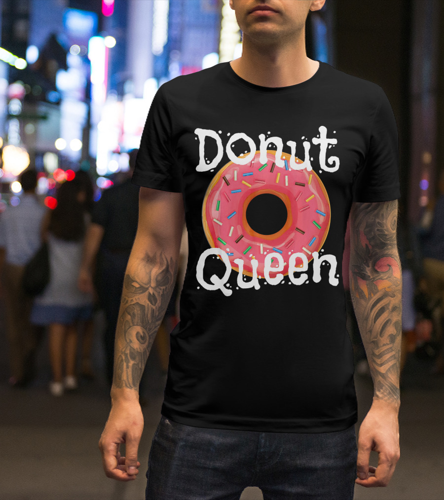 Donut Queen Sprinkled Pink Donut Enthusiast T-Shirt