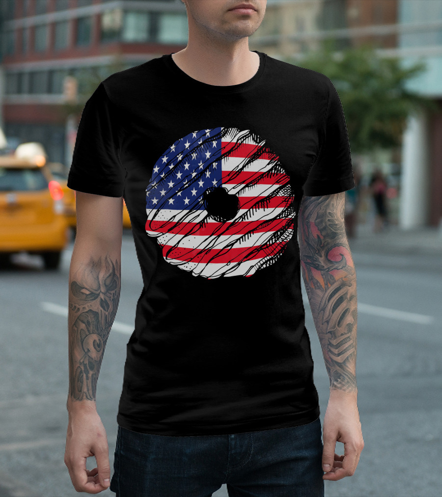 4th of July USA American Flag Donut Patriotic T-Shirt
