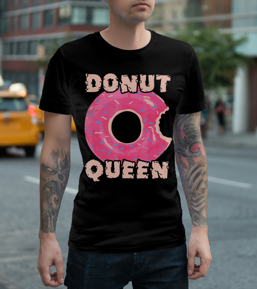 Donut Queen Pink Frosted Sprinkles Bite T-Shirt