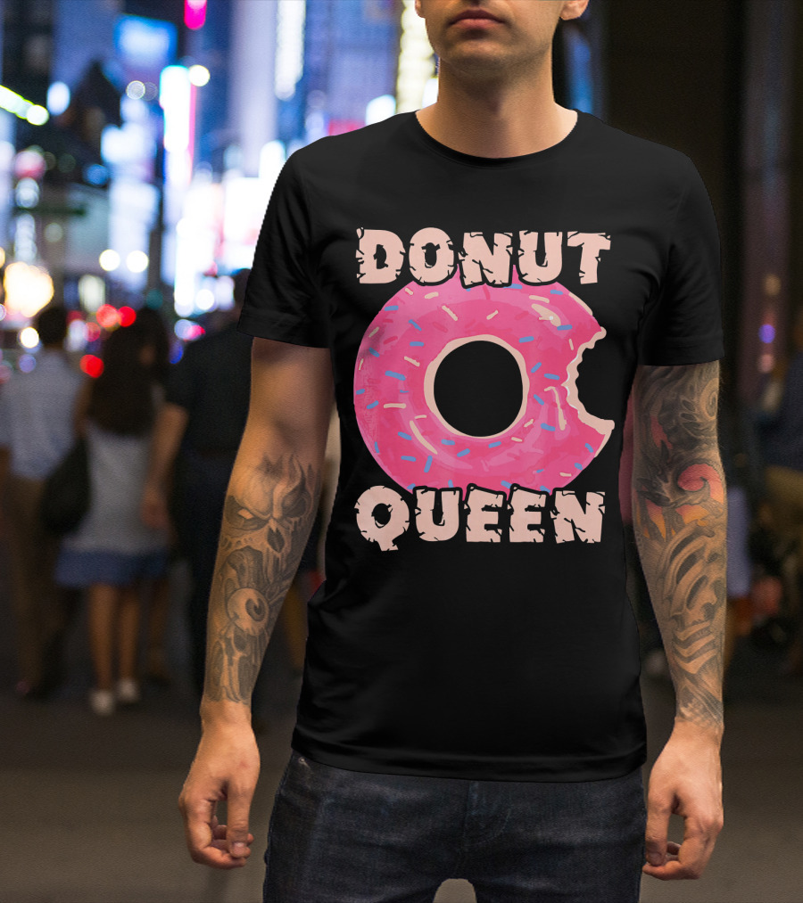 Donut Queen Pink Frosted Sprinkles Bite T-Shirt