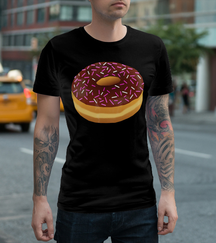Donut For President We LOVE Donuts Sprinkled Chocolate Doughnut T-Shirt