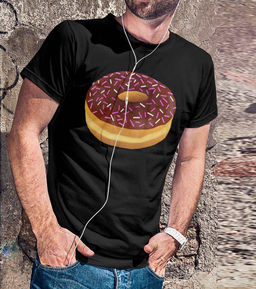 Donut For President We LOVE Donuts Sprinkled Chocolate Doughnut T-Shirt