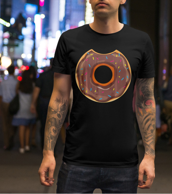 Cool Donut Halloween Chocolate Doughnut With Sprinkles T-Shirt