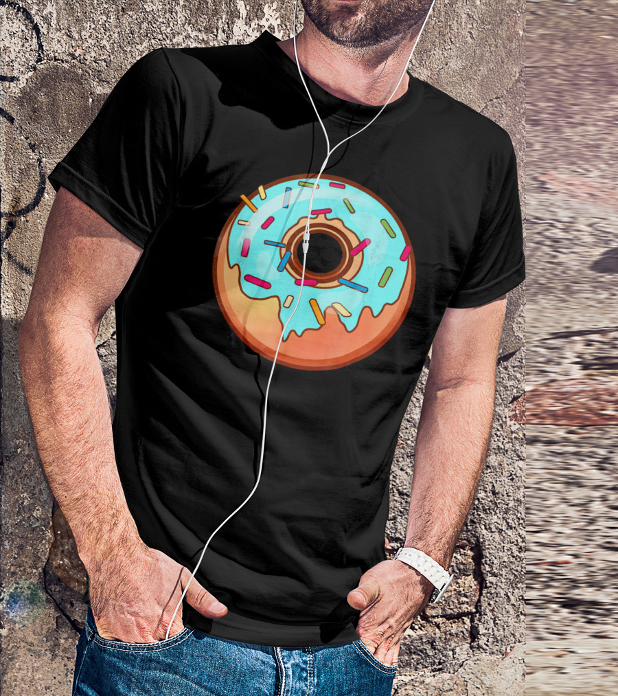 Humorous Mega Donut With Colorful Sprinkles T-Shirt