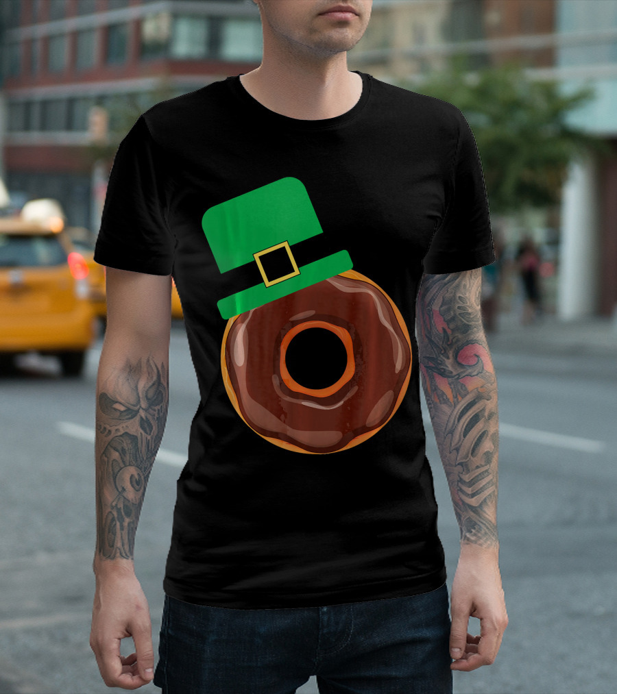 Chocolate Donut with Green Hat T-Shirt