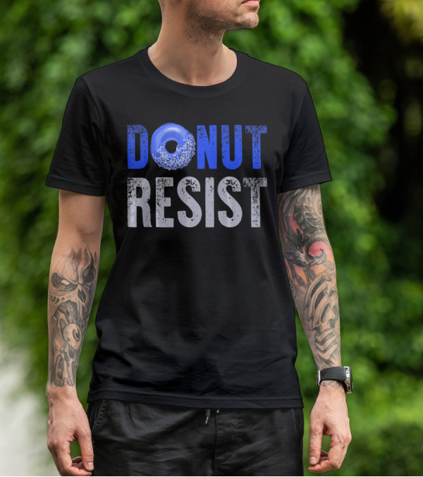 Police Officer Thin Blue Line Donut Resist T-Shirt