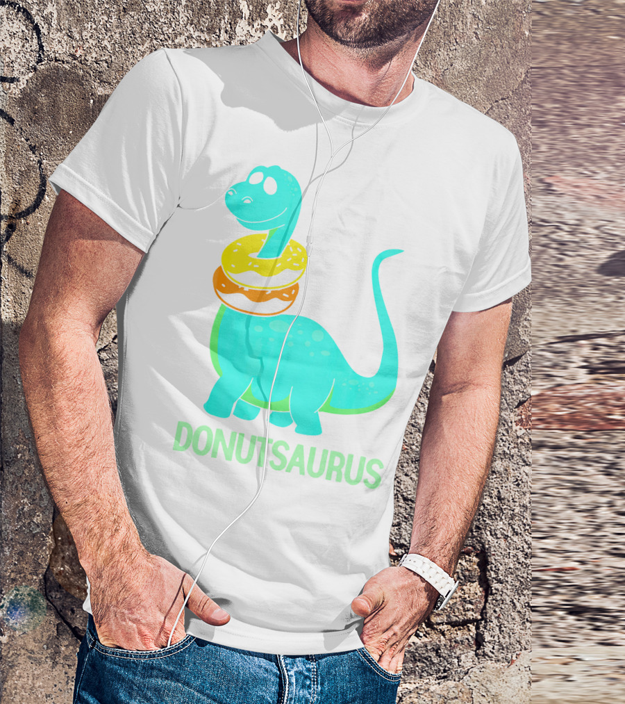 Brachiosaurus Donut Donutsaurus Cute Dinosaur With Treats T-Shirt