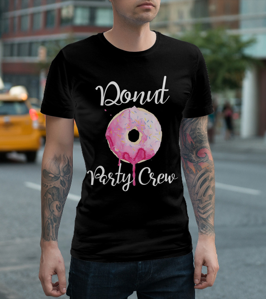 Donut Party Crew Donut Birthday T-Shirt