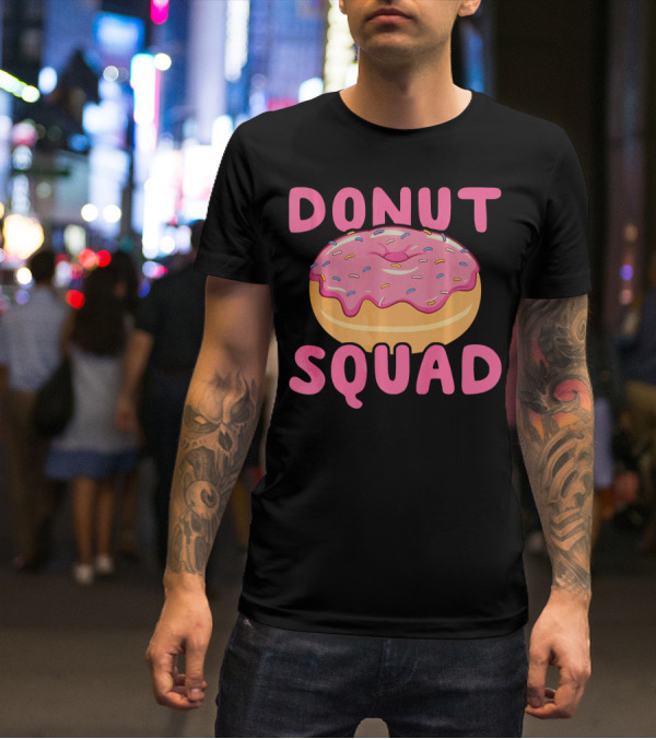 Donut Squad Pink Frosted Sprinkles Treat Enthusiasts T-Shirt
