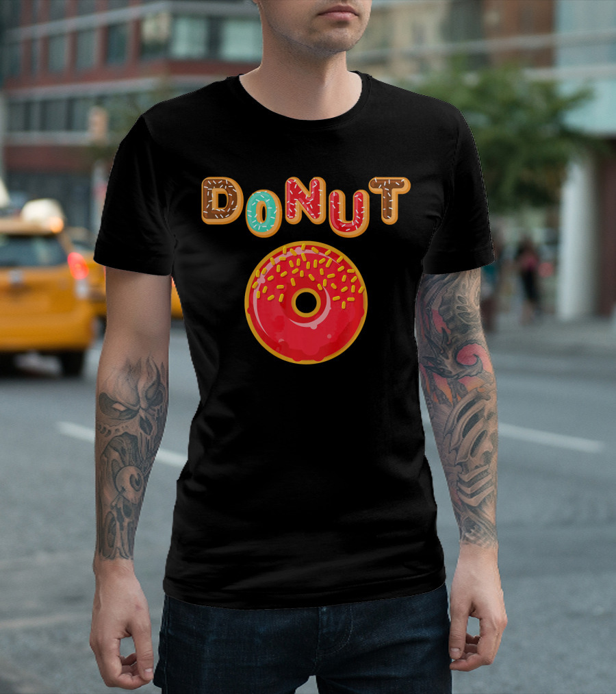 Donut Glazed And Sprinkled Funny Cartoon DoNut T-Shirt