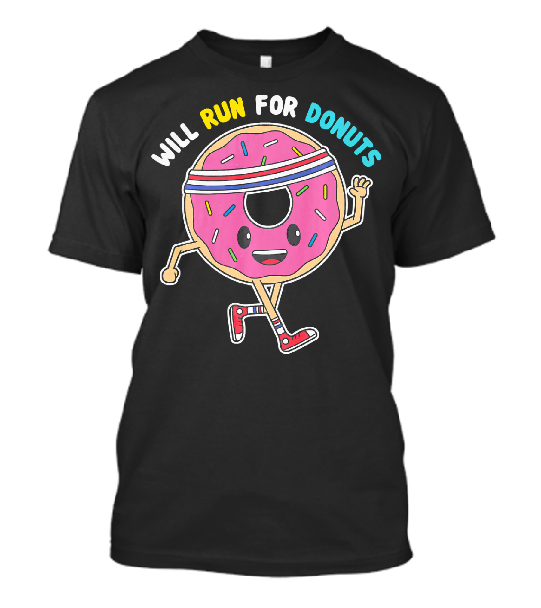 Will Run For Donuts Jogging Donut Exercise T-Shirt