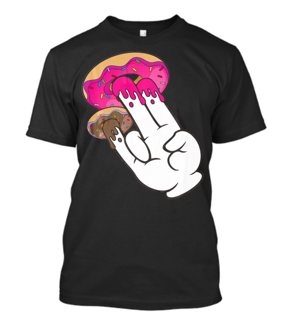 Funny Donuts With The Shocker Hand Gesture And Sprinkled Frosting T-Shirt