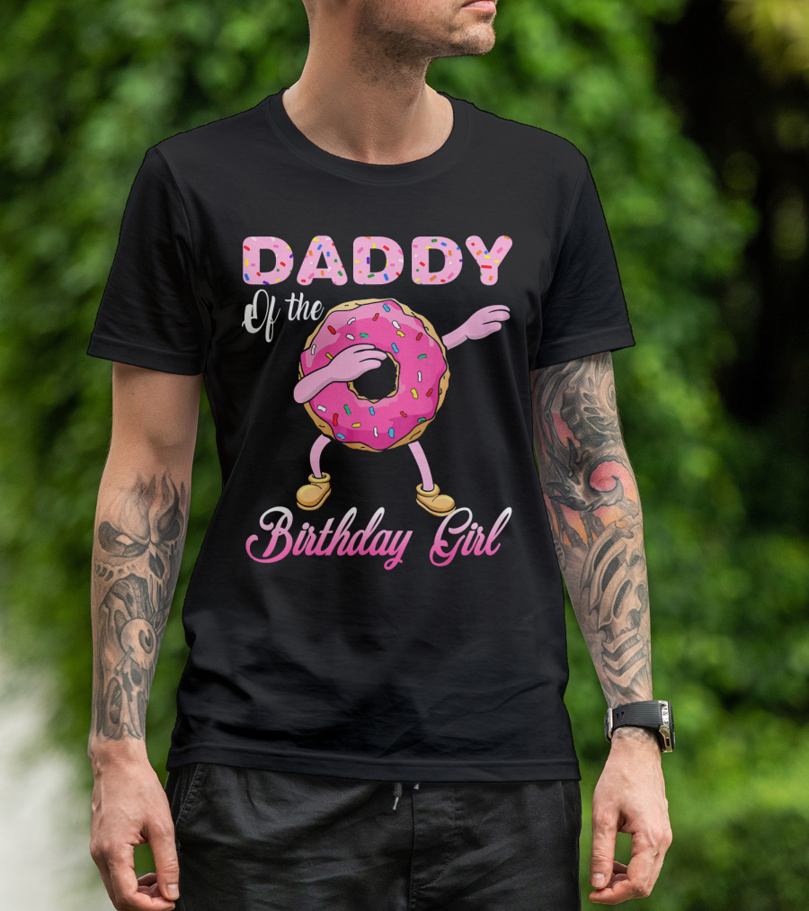 Daddy Of The Birthday Girl Donut Dab T-Shirt