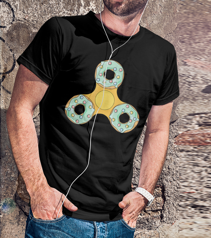 Fidget Spinner Donut Design With Sprinkles T-Shirt