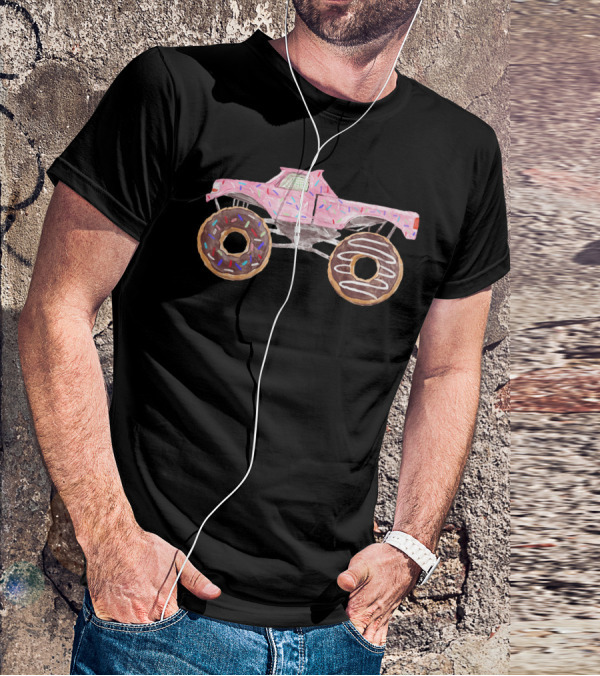 Yummy 4WD Monster Truck Donut Wheels T-Shirt