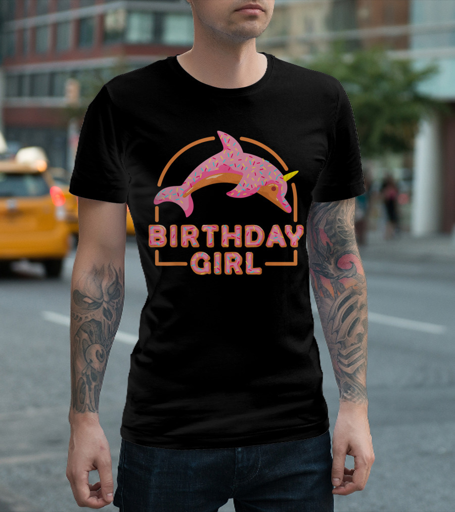 Birthday Girl Sweet Dolphicorn Donut Bday T-Shirt